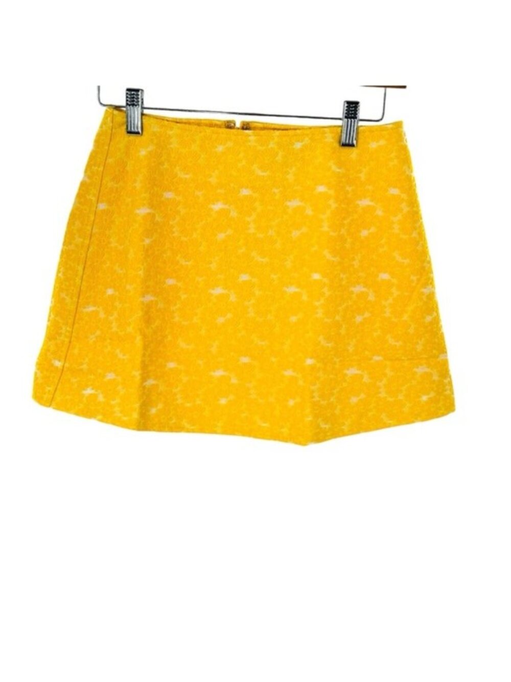 Tuckernuck NEW Yellow Jacquard Daisy Floral Retro Meg Mini Skirt Size XS - Picture 3 of 8